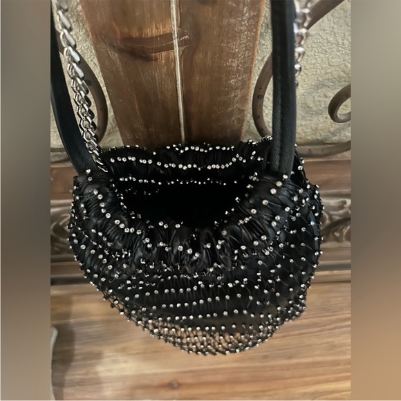 Zara Diamond Beaded Drawstring Bag - Picture 7 of 8